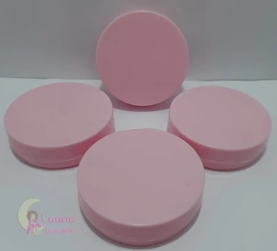 Latinha Rosa de Plástico 5,5cm Pacote com 12 Unidades