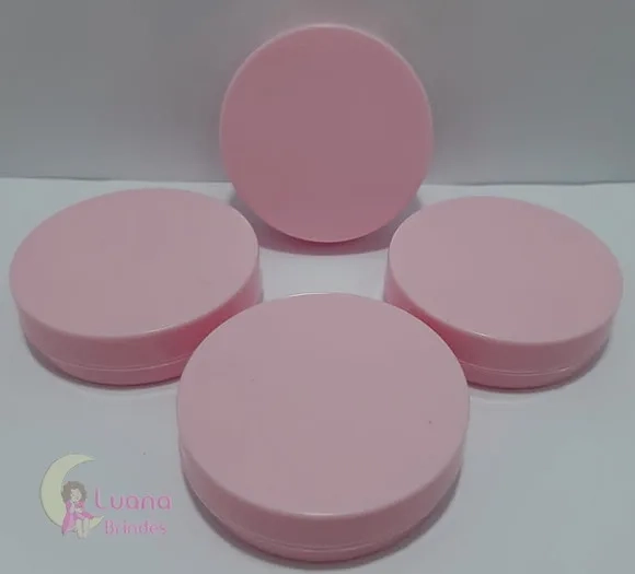 Latinha Rosa de Plástico 5,5cm Pacote com 12 Unidades