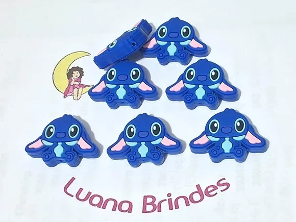 Pingente Stitch com Furo Passante Pacote com 5 Unidades