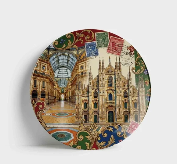 Prato Porcelana Milão 21cm - Duomo e Galeria Vintage