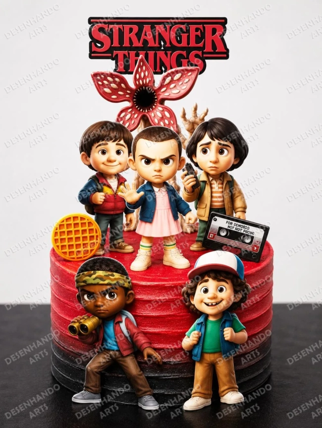ARQUIVO DE CORTE TOPO DE BOLO STRANGER THINGS