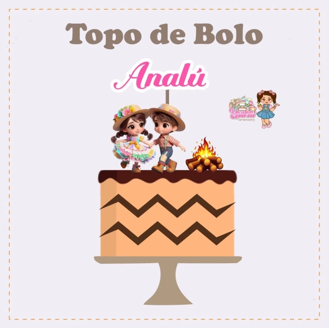 Kit Festa Só Um Bolinho FESTA JUNINA MENINA - Decoração de Festa