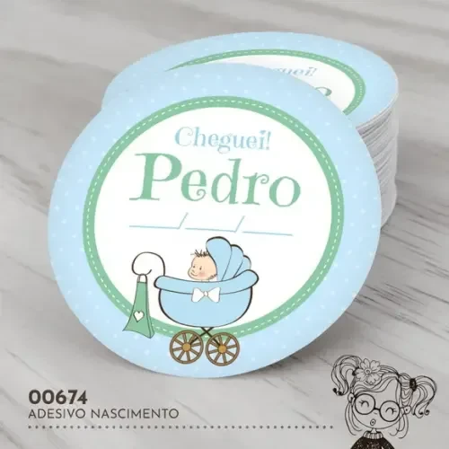 Adesivo Redondo Nascimento - 00674