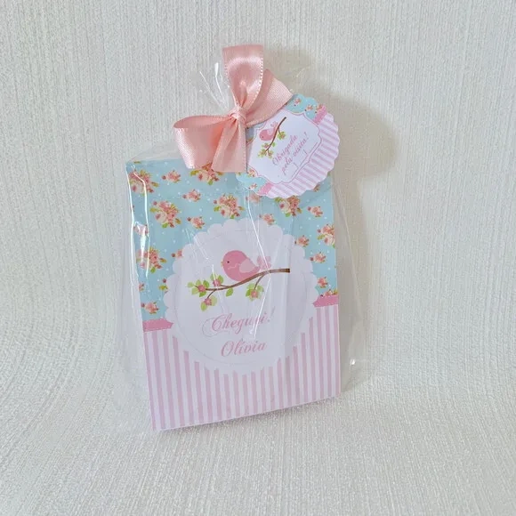 Lembrancinha Maternidade Mini Bloco personalizado Passarinho