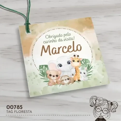 Tag Quadrada Floresta - 00785