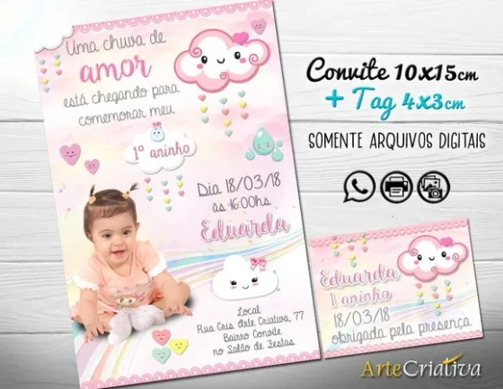 CONVITE DIGITAL C/TAG Chuva de Amor 2