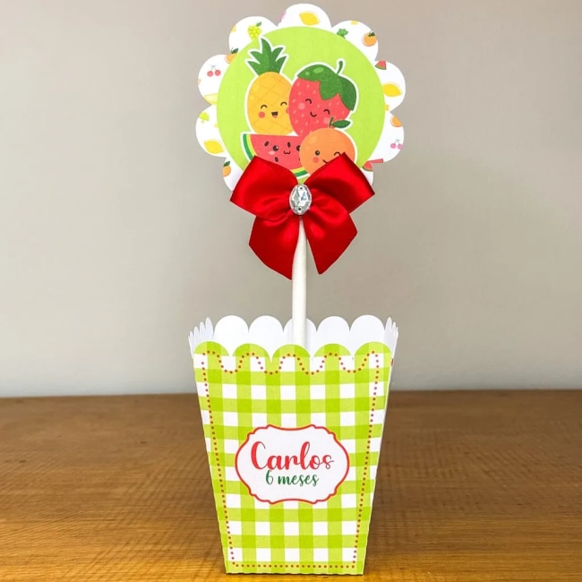 PEGUE E MONTE - Centro de Mesa FRUTINHAS - Decoração de Festa | Lembrancinhas | Aniversário | Personalizados
