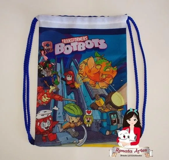 Mochila de Tecido Personalizada Transformers Botbots