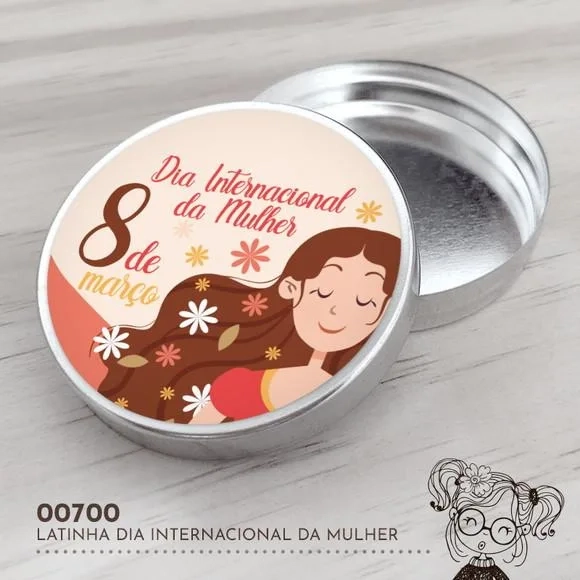 Latinha Adesivada Dia Internacional da Mulher - 00700