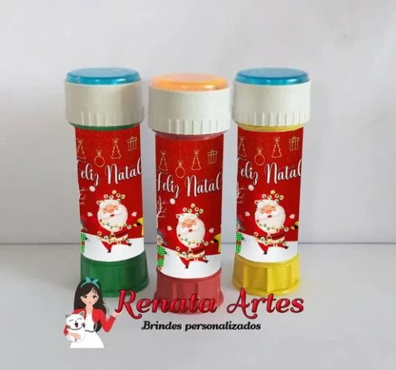 Bolinha de Sabão Personalizada de Natal Novo
