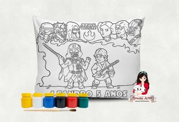 Almofada com Tinta para Colorir Star Wars