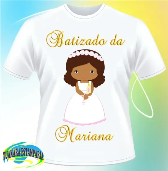 Camiseta Batizado Menina