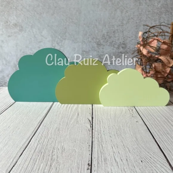 Trio de Nuvens - Decoração Bebê