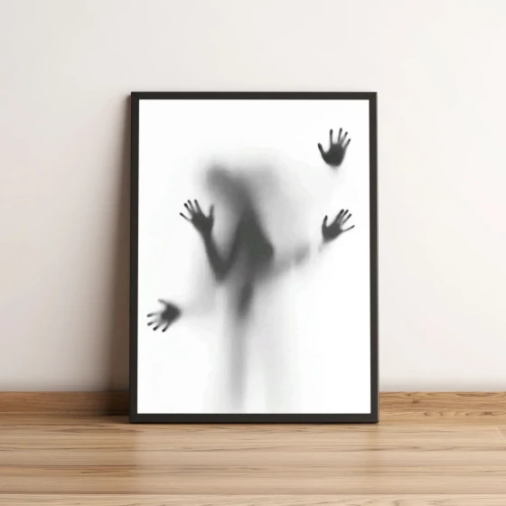 Quadro Sombra Assustadora Arte Minimalista 2710