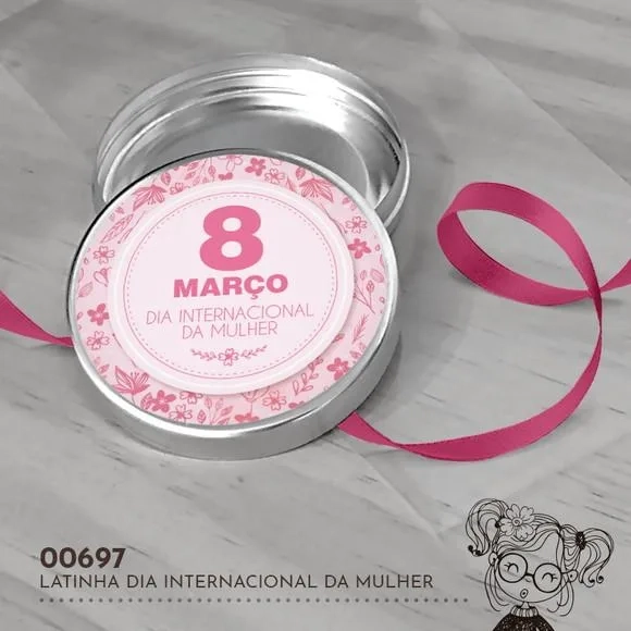 Latinha Adesivada Dia Internacional da Mulher - 00697