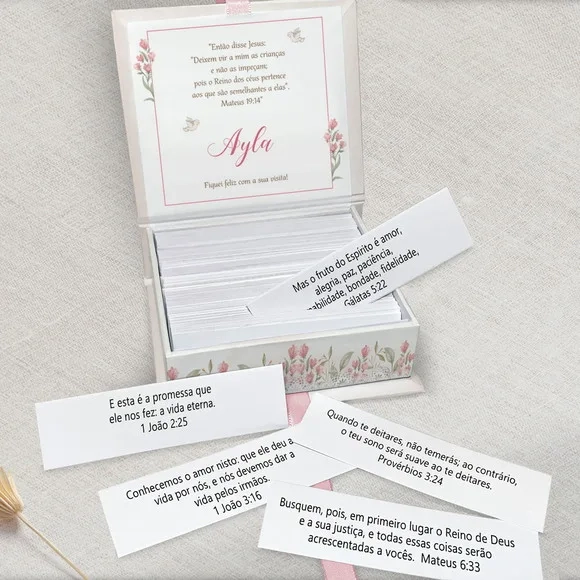 Lembrança Maternidade Menina - Caixinha Promessas de Deus