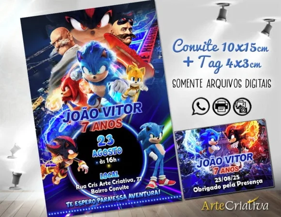 Convite Digital C/tag Sonic 5