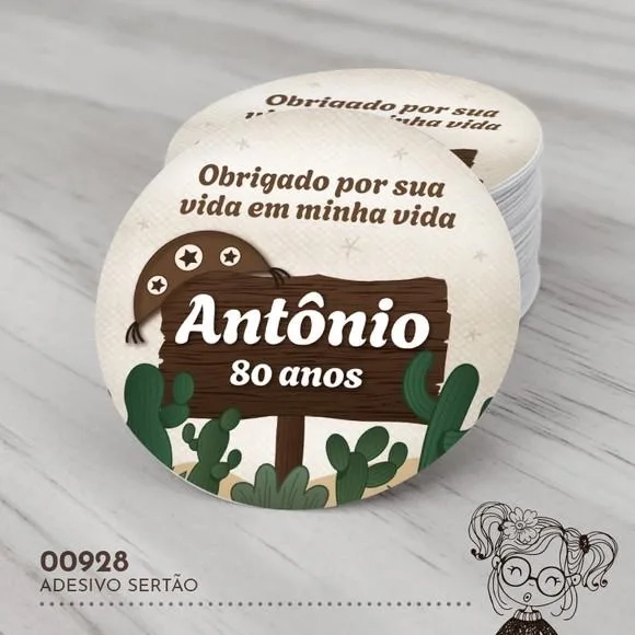 Adesivo Redondo Sertão - 00928