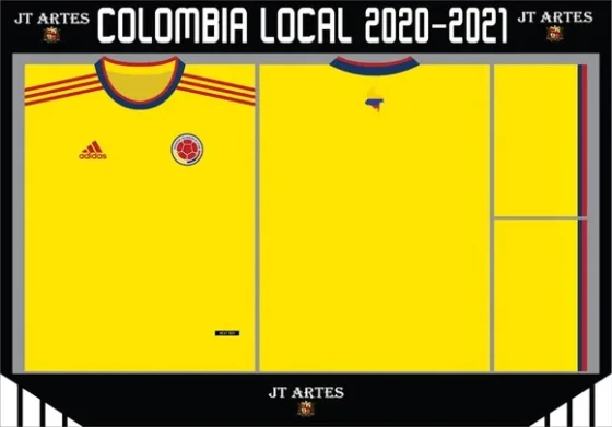 Vetor da Camisa Colombia Local 2020-2021