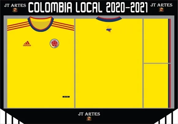Vetor da Camisa Colombia Local 2020-2021
