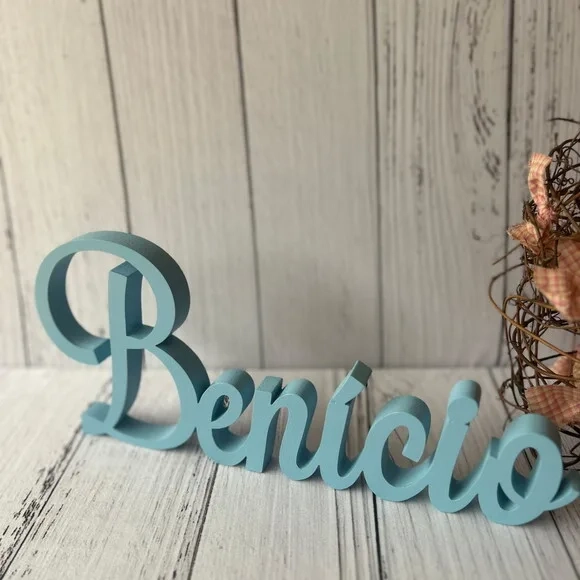 Nomes de mdf Linha Cursiva- Decoração Bebê