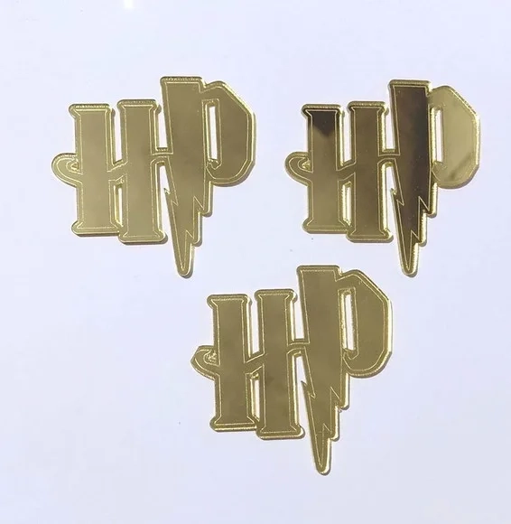 Aplique Hp Harry Potter 5cm Acrilico Pacote com 5 Unidades