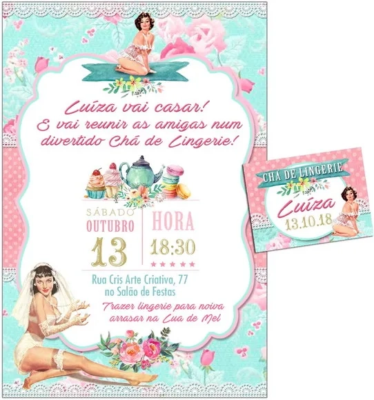 CONVITE DIGITAL C/TAG Chá de Lingerie