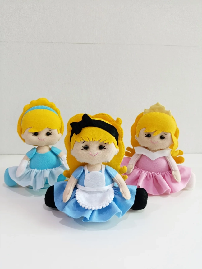 Centro de mesa Princesa Baby em feltro.