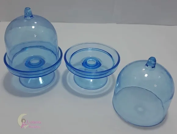 Mini Cúpula Azul Escuro de Acrílico - pct c/6 unidades