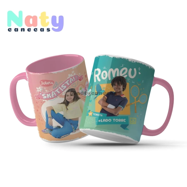 Caneca Personalizada A infância de Romeu e Julieta Personalizada com Nome