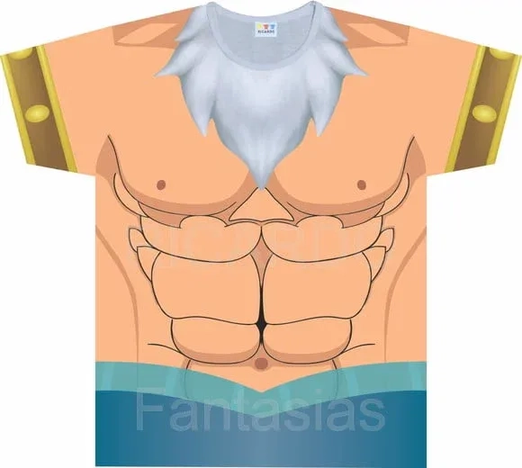 Camiseta infantil Estampa Vikings Guerreiro Nórdico Rei do Mar Infantil