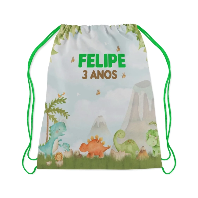 Mochilinha Personalizada Dinossauros