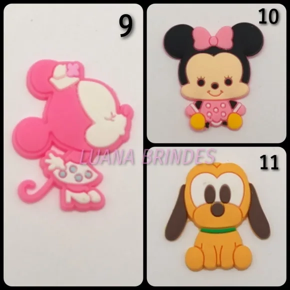 Apliques Emborrachados - Mickey e Minnie - Pct. C/10 Unid.