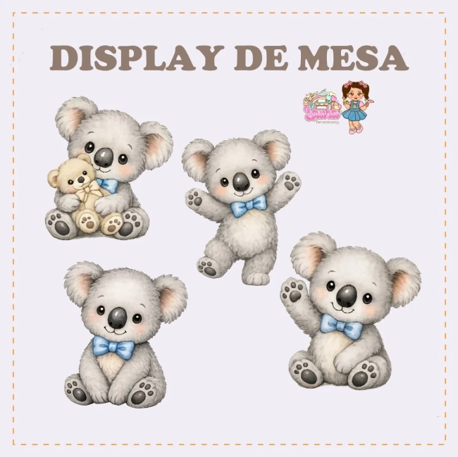 Kit Festa Só Um Bolinho COALA AZUL - Decoração de Festa