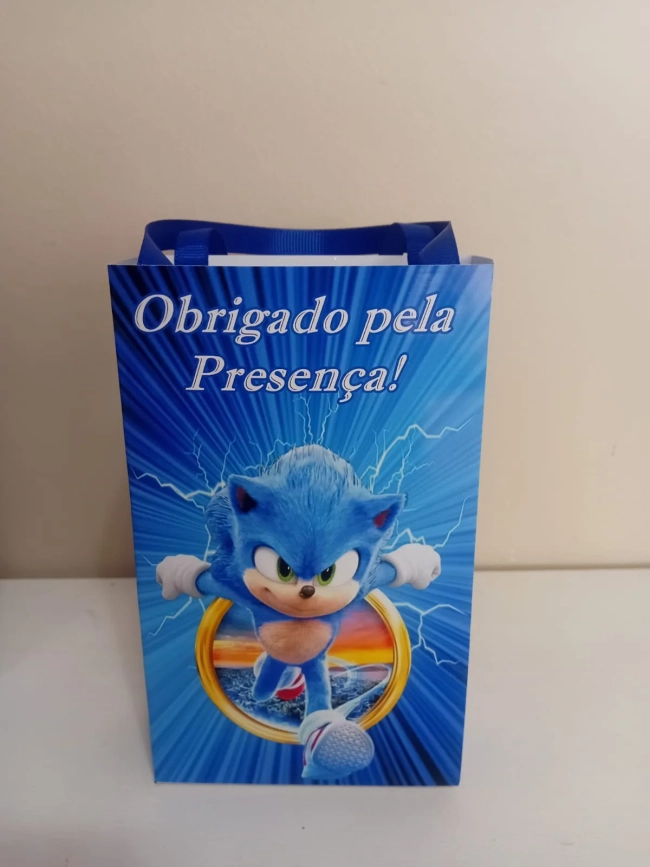 Sacolinhas Personalizadas Sonic para Lembrancinhas