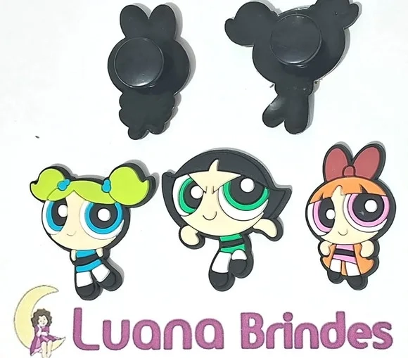Pins para Crocs Meninas Super Poderosas - Pacotes C/6 Unidad