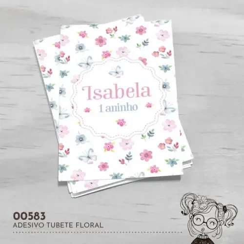 Adesivo Tubete Flores - 00583