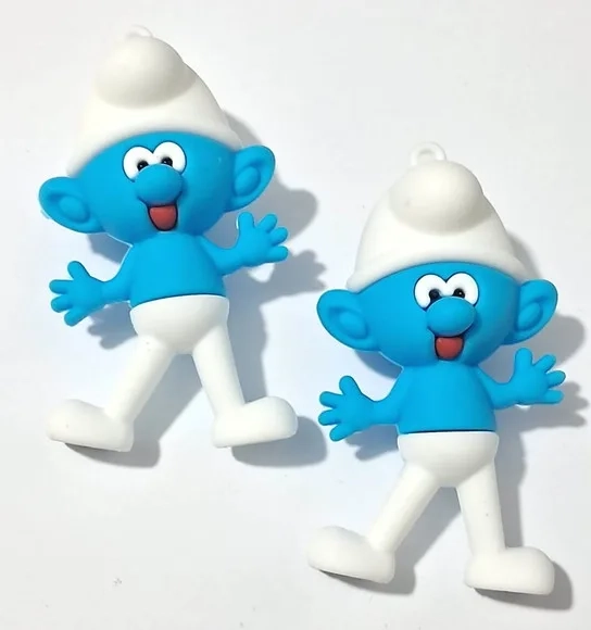 Pigente Smurf Emborrachado Pacote com 2 Unidades