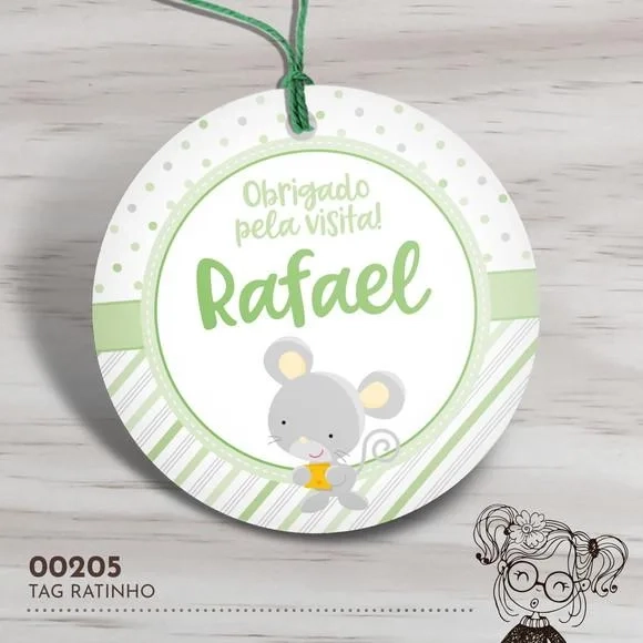 Tag Redonda Ratinho - 00205
