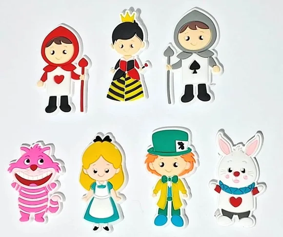 Aplique Alice no País das Maravilhas Pacote com 8 Unidades