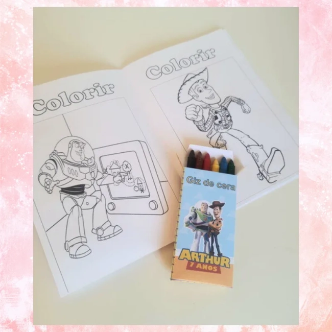 Kit colorir com giz de cera Toy story