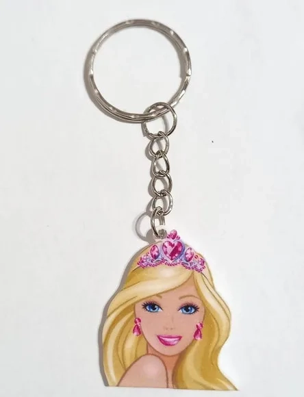 Chaveiro Barbie em Acrilico Uv- 5 Unidades