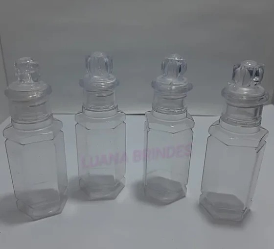 Frasco Facetado PVC 30ml Tampa de acrílico Pct 10 unidades