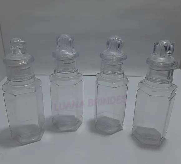 Frasco Facetado PVC 30ml Tampa de acrílico Pct 10 unidades