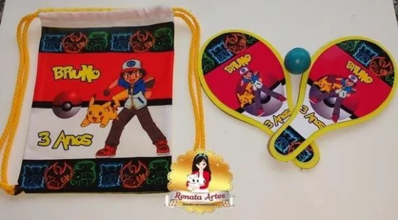 Mochila Ping Pong Tema Pokemon