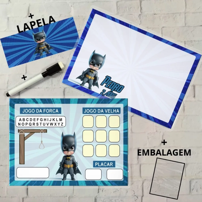 Lousa Magica Personalizada para lembrancinhas do Batman