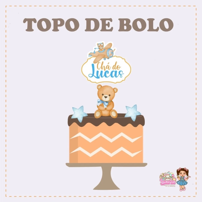 Kit Festa Só Um Bolinho CHÁ DE BEBÊ AZUL - Decoração de Festa