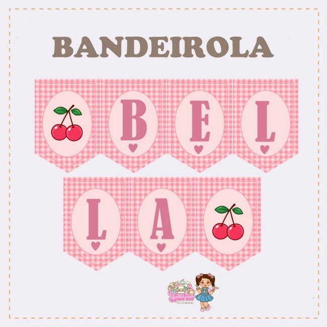 Kit Festa Só Um Bolinho CEREJA BABY - Decoração de Festa