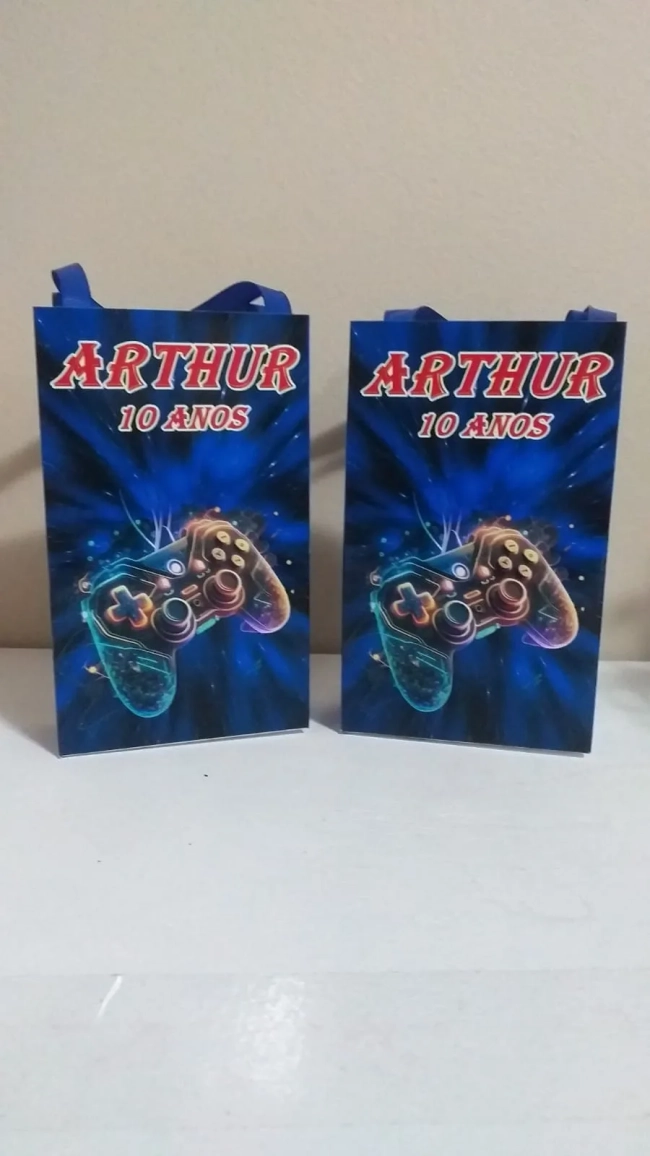 Sacolinhas Personalizadas Video Game para Lembrancinhas