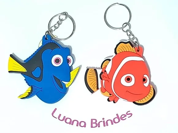 Chaveiro Procurando Nemo Emborrachado Pacotes com 4 Unidades